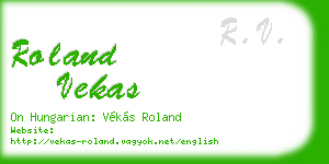 roland vekas business card