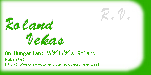 roland vekas business card